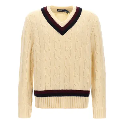 Polo Ralph Lauren-Aaran Cable Sweater Maglioni Bianco-Uomo