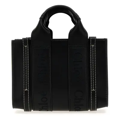 Chloé-Woody Mini Borse A Mano Nero-Donna