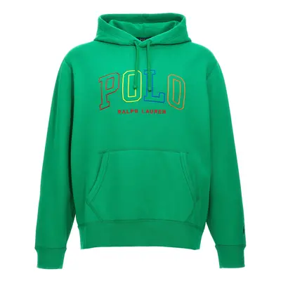 Polo Ralph Lauren-Logo Hoodie Felpe Verde-Uomo