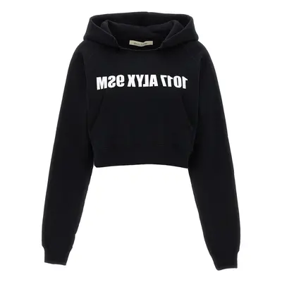 1017 Alyx 9 Sm-Logo Print Hoodie Felpe Bianco/Nero-Donna