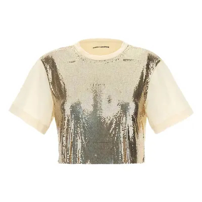 Paco Rabanne-Metal Sequin Top Top Oro-Donna