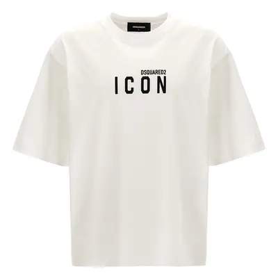 Dsquared2-Logo Print T Shirt Bianco-Uomo