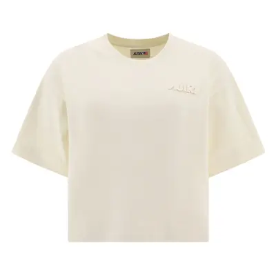 Autry-T-Shirt With Logo T-Shirts Bianco-Donna