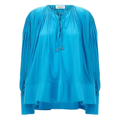 Lanvin-Wide Blouse Camicie Celeste-Donna