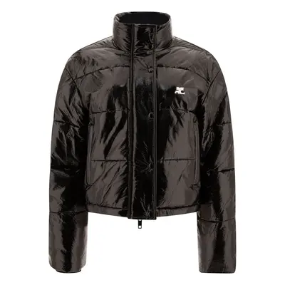 CourrèGes-Vinyl Puffer Jacket Giacche Nero-Donna