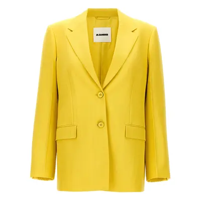 Jil Sander-Single-Breasted Blazer Giacche Verde-Donna