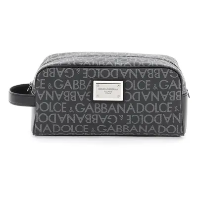 Dolce & Gabbana-Beauty Case In Jacquard Spalmato-Unisex