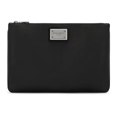 Dolce & Gabbana-Clutch con placca logo-Uomo