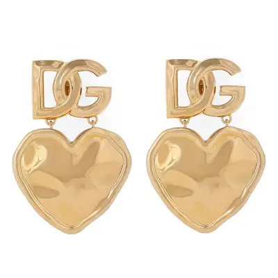 Dolce & Gabbana-Heart Logo Earrings Gioielli Oro-Donna