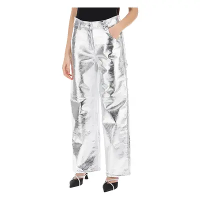 Interior-Pantaloni Sterling In Pelle Laminata-Donna