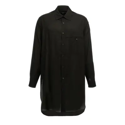 Yohji Yamamoto-Cellulose Shirt Camicie Nero-Uomo