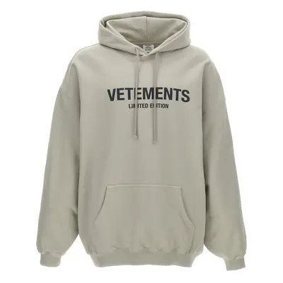 Vetements-Limited Edition Logo Felpe Grigio-Donna