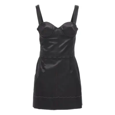 Maison Margiela-Contrast Stitching Corset Dress Abiti Nero-Donna