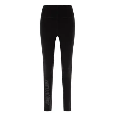 Moncler Grenoble-Leggings In Technical Nylon Trousers Nero-Donna