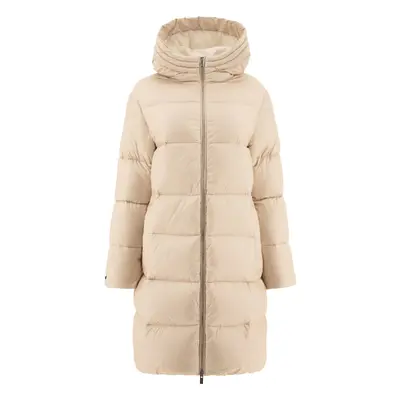 Peserico-Down Coat With Punto Luce Detail Coats Beige-Donna