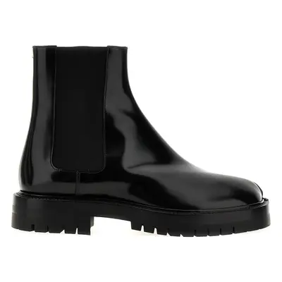 Maison Margiela-Tabi Flat Shoes Nero-Uomo