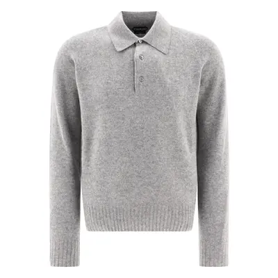 Tom Ford-Polo-Style Sweater Knitwear Grey-Uomo