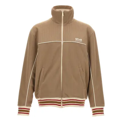 Golden Goose-Max Track Felpe Beige-Uomo