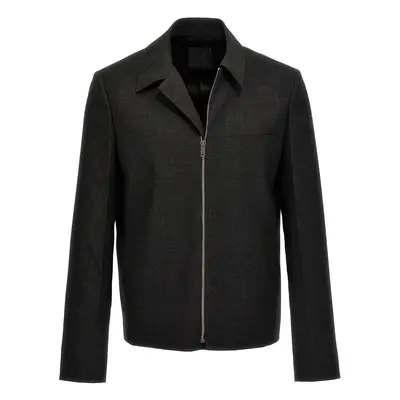 Givenchy-Structured Blouson Giacche Grigio-Uomo