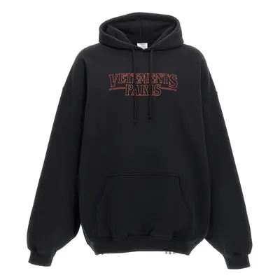 Vetements-Vetements Paris Logo Felpe Nero-Donna