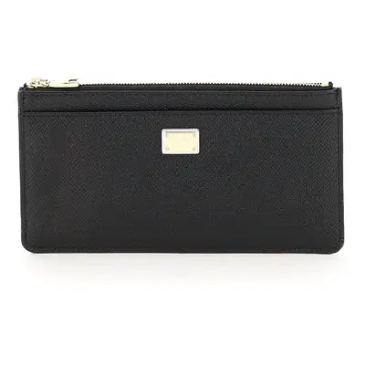 Dolce & Gabbana-Pouch Portacarte In Pelle Dauphine-Donna