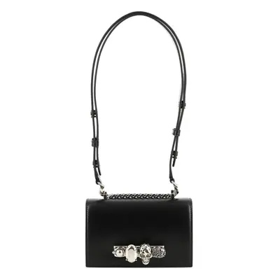 Alexander Mcqueen-The Biker Mini Jewelled Borse A Tracolla Nero-Donna