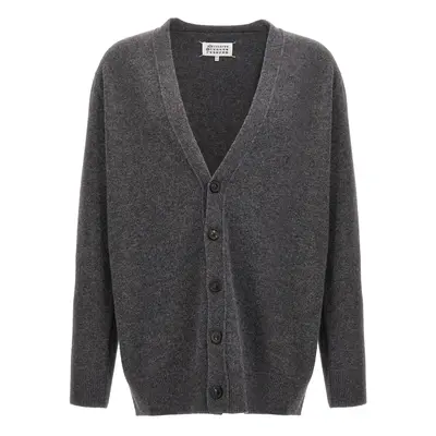 Maison Margiela-Wool Cardigan Maglioni Grigio-Uomo