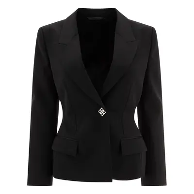 Givenchy-Wool Blazer With 4g Detail Giacche Nero-Donna