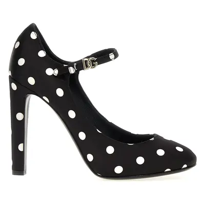 Dolce & Gabbana-Mary Jane Sharon Decollete Bianco/Nero-Donna