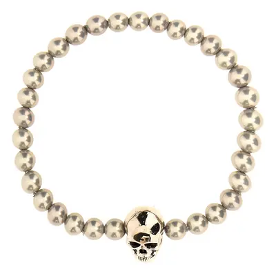 Alexander Mcqueen-Skull Beaded Gioielli Silver-Uomo