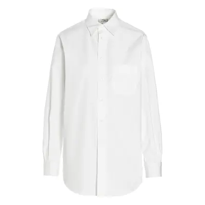 Maison Margiela-Poplin Shirt Camicie Bianco-Donna