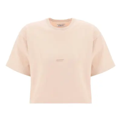 Autry-T Shirt Boxy Con Logo Impresso-Donna