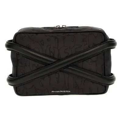 Alexander Mcqueen-Harness Camera Bag Borse A Tracolla Nero-Uomo