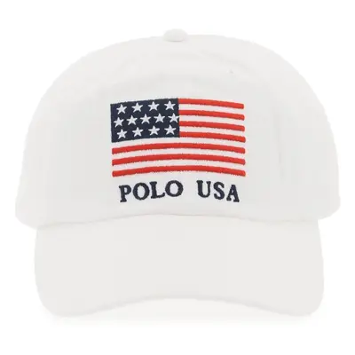 Polo Ralph Lauren-Cappello Baseball In Twill Con Bandiera Ricamata-Donna