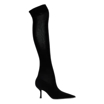 René Caovilla-Knitted Boots Stivali E Stivaletti Nero-Donna