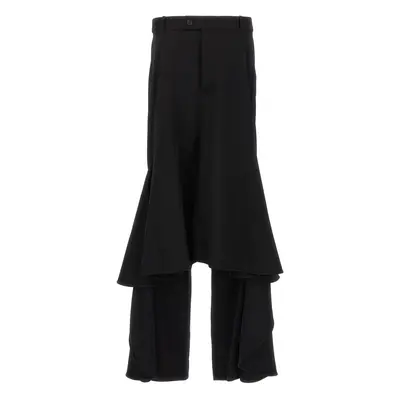 Balenciaga-Deconstructed Godet Gonne Nero-Donna