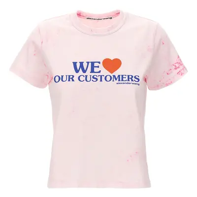 Alexander Wang-We Love Our Customers T Shirt Rosa-Donna