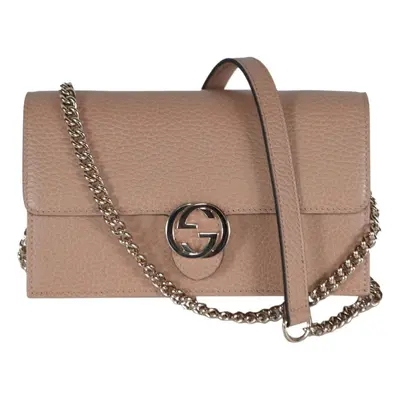 Gucci-Borsa Interlocking a tracolla GG small pelle -Donna -beige