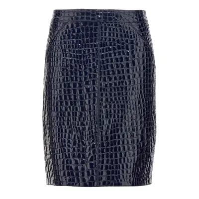 Tom Ford-Croc Print Skirt Gonne Blu-Donna