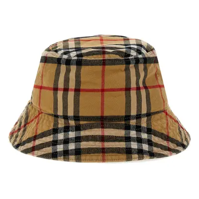 Burberry-Bucket Hat Check Cappelli Beige-Uomo