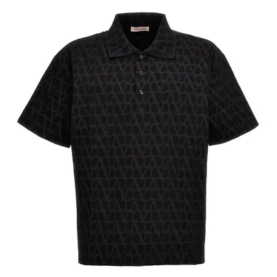 Valentino Garavani-Toile Iconographe Polo Nero-Uomo