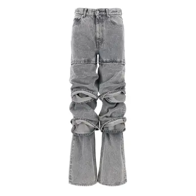 Y/Project-Multi Cuff Jeans Grigio-Donna