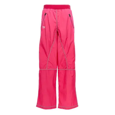 Tom Ford-Logo Nylon Pantaloni Fucsia-Donna