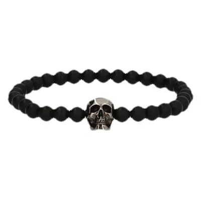 Alexander Mcqueen-Skull Bracelet Gioielli Nero-Uomo