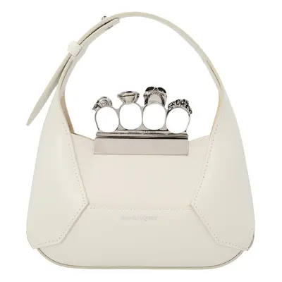 Mcqueen-The Jewelled Hobo Mini Borse A Mano Bianco-Donna