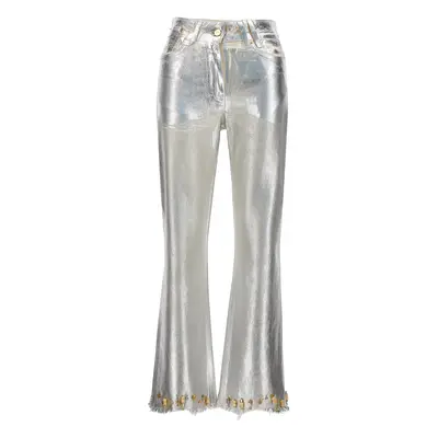 Jacquemus-Le De NīMes Court Articha Jeans Silver-Donna