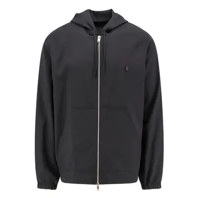 Givenchy-Wool Hoodie Felpe Nero-Uomo