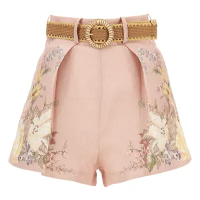 Zimmermann-Waverly Tuck Bermuda, Short Rosa-Donna