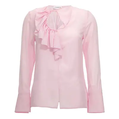 Victoria Beckham-Ruffles Bloat Camicie Rosa-Donna