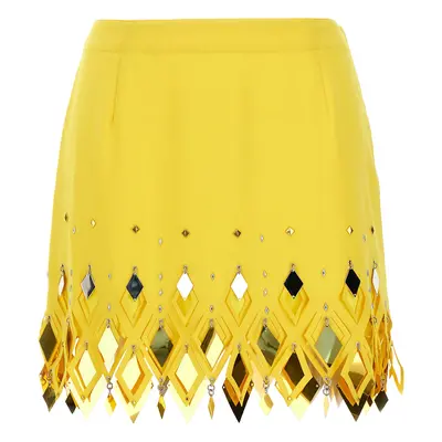 Paco Rabanne-Diamond-Hued Sequin Skirt Gonne Giallo-Donna